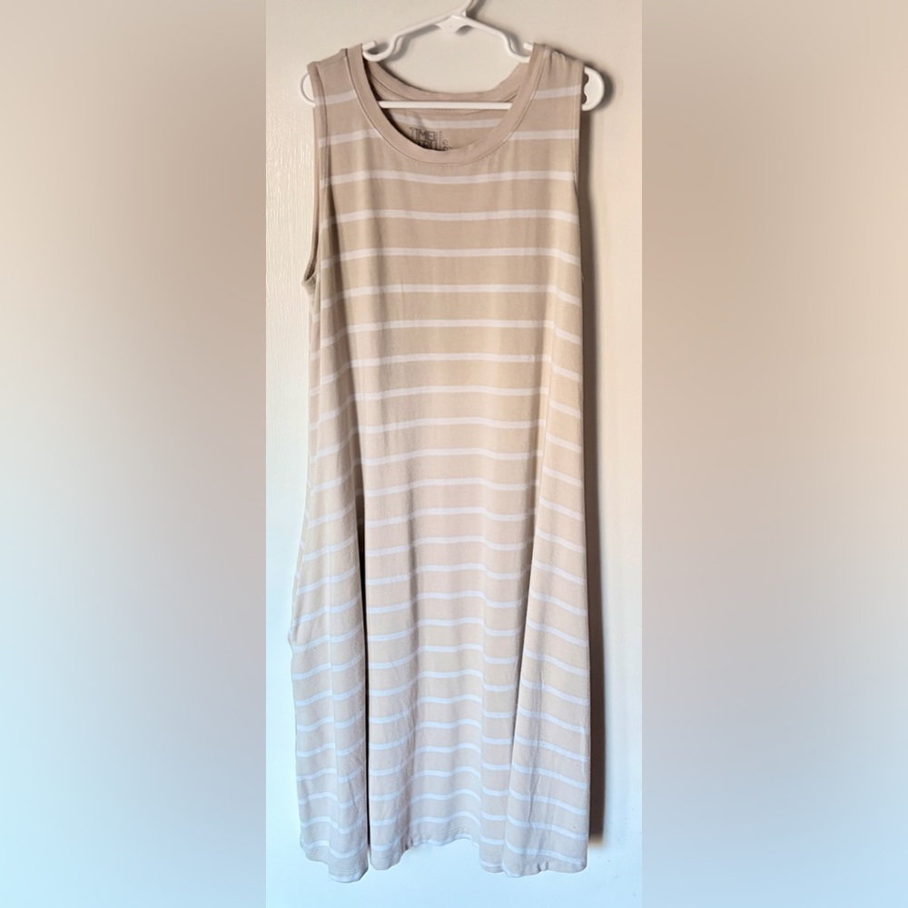 Striped Tan and White Women's Skirt